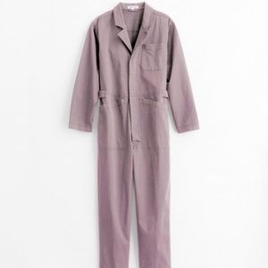 Alex Mill Cotton Twill Jumpsuit, Gray Lilac, Size S